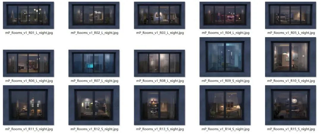 精选Lumion通用夜景配景模型合集-2